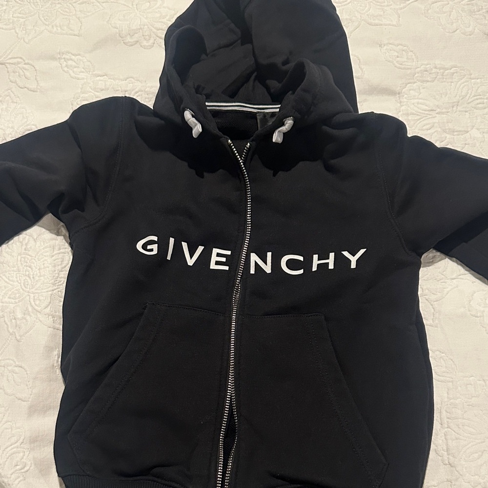 Givenchy Kids Black Zip-Up Hoodie